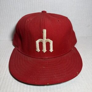 Vintage 80s El Paso Diablos Fitted Hat Baseball New Era Pro Model Wool Cap USA